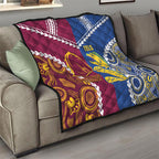 Rugby Broncos and Eels Quilt 2026 Together Aboriginal Polynesian Pattern