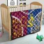 Rugby Broncos and Eels Quilt 2026 Together Aboriginal Polynesian Pattern
