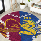 Rugby Broncos and Eels Round Carpet 2026 Together Aboriginal Polynesian Pattern