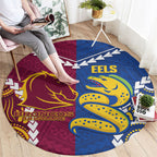 Rugby Broncos and Eels Round Carpet 2026 Together Aboriginal Polynesian Pattern
