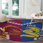 Rugby Broncos and Eels Round Carpet 2026 Together Aboriginal Polynesian Pattern
