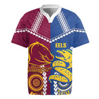 Custom Rugby Broncos and Eels Rugby Jersey 2026 Together Aboriginal Polynesian Pattern
