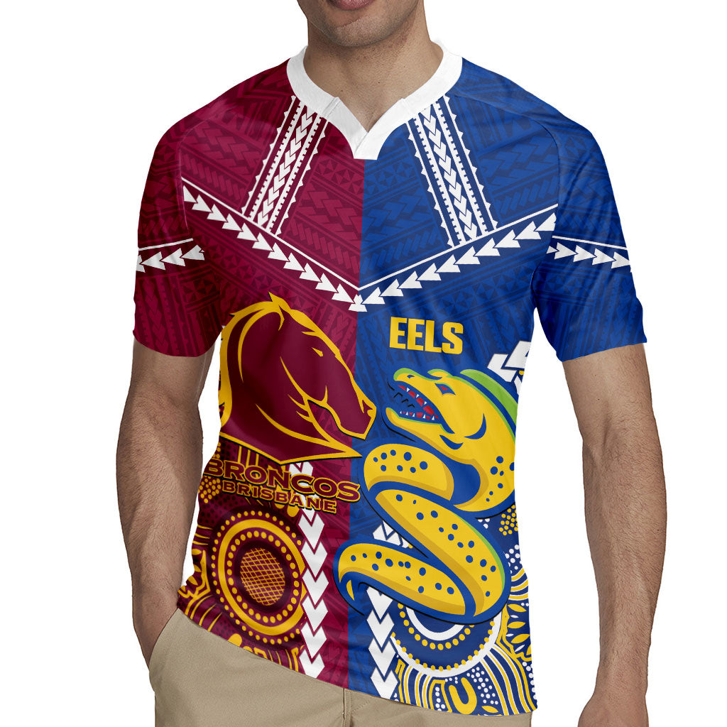 Custom Rugby Broncos and Eels Rugby Jersey 2026 Together Aboriginal Polynesian Pattern