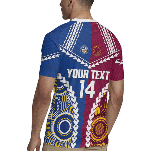 Custom Rugby Broncos and Eels Rugby Jersey 2026 Together Aboriginal Polynesian Pattern