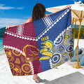 Rugby Broncos and Eels Sarong 2026 Together Aboriginal Polynesian Pattern