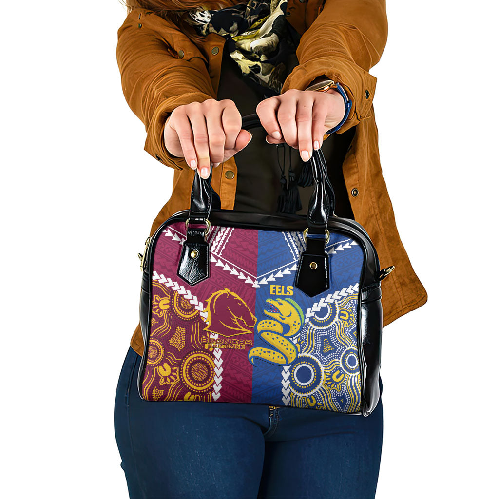 Rugby Broncos and Eels Shoulder Handbag 2026 Together Aboriginal Polynesian Pattern