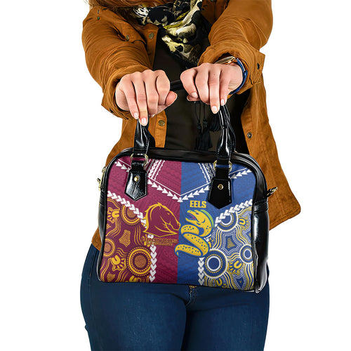 Rugby Broncos and Eels Shoulder Handbag 2026 Together Aboriginal Polynesian Pattern