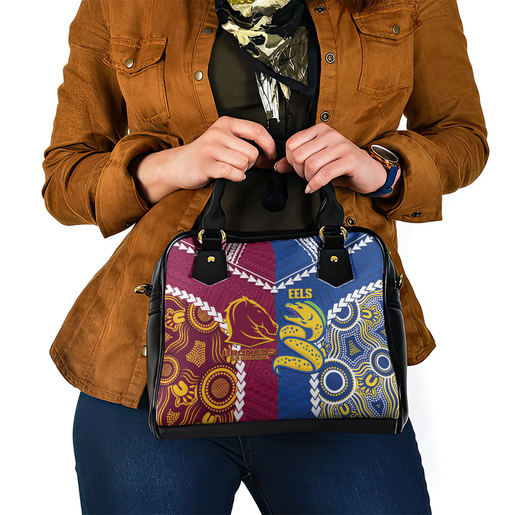 Rugby Broncos and Eels Shoulder Handbag 2026 Together Aboriginal Polynesian Pattern