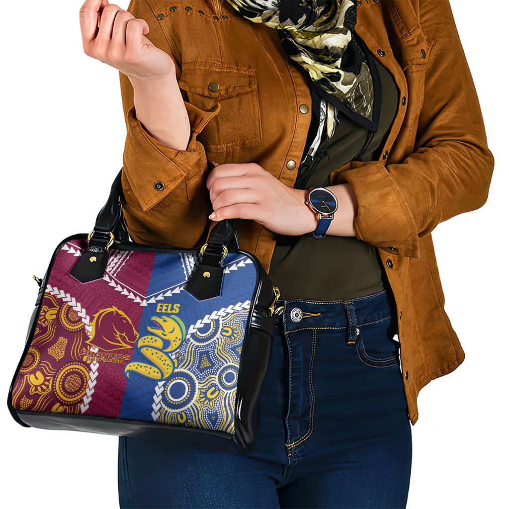 Rugby Broncos and Eels Shoulder Handbag 2026 Together Aboriginal Polynesian Pattern