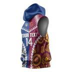 Custom Rugby Broncos and Eels Sleeveless Hoodie 2026 Together Aboriginal Polynesian Pattern