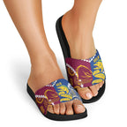 Rugby Broncos and Eels Slide Sandals 2026 Together Aboriginal Polynesian Pattern