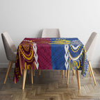 Rugby Broncos and Eels Tablecloth 2026 Together Aboriginal Polynesian Pattern