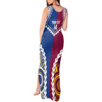 Custom Rugby Broncos and Eels Tank Maxi Dress 2026 Together Aboriginal Polynesian Pattern