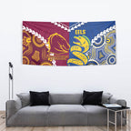 Rugby Broncos and Eels Tapestry 2026 Together Aboriginal Polynesian Pattern