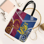 Rugby Broncos and Eels Tote Bag 2026 Together Aboriginal Polynesian Pattern