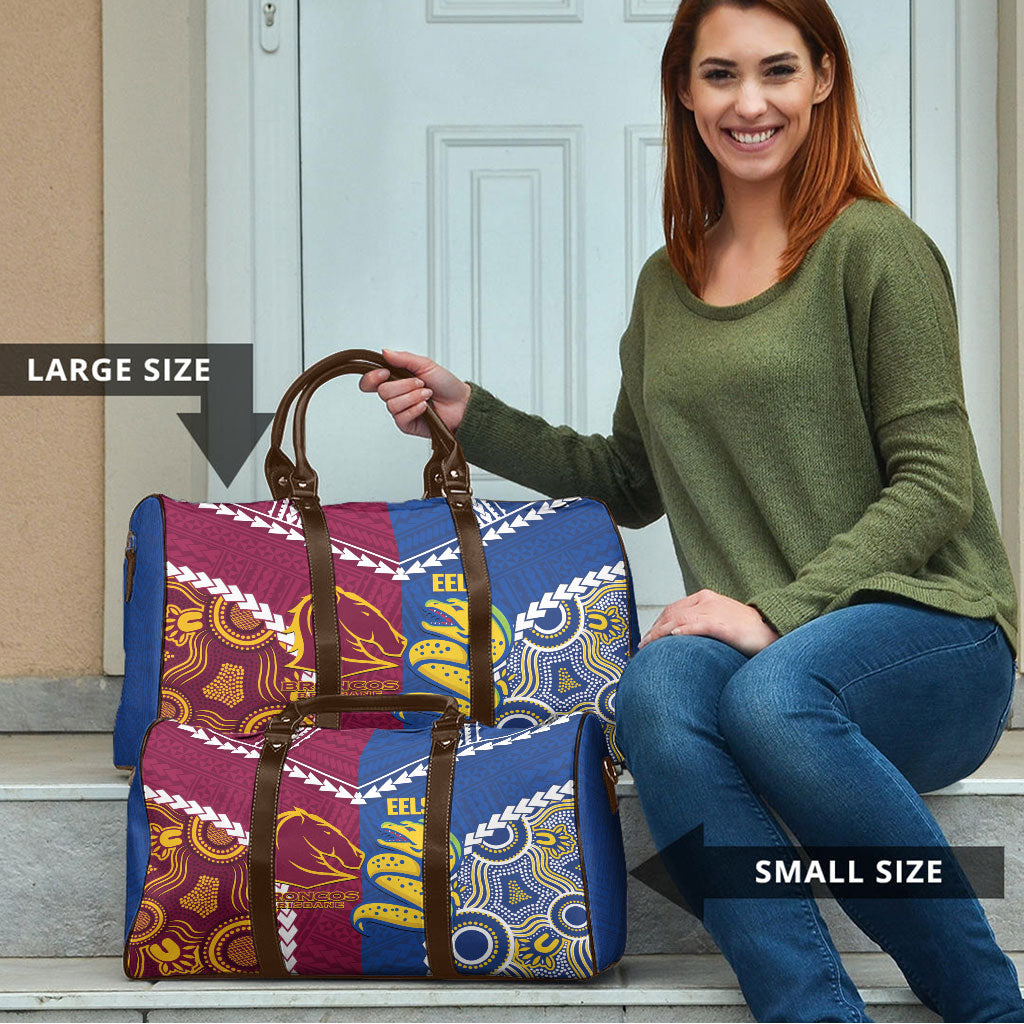 Rugby Broncos and Eels Travel Bag 2026 Together Aboriginal Polynesian Pattern