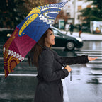 Rugby Broncos and Eels Umbrella 2026 Together Aboriginal Polynesian Pattern