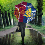 Rugby Broncos and Eels Umbrella 2026 Together Aboriginal Polynesian Pattern