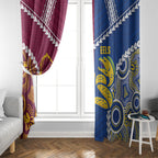 Rugby Broncos and Eels Window Curtain 2026 Together Aboriginal Polynesian Pattern