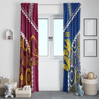Rugby Broncos and Eels Window Curtain 2026 Together Aboriginal Polynesian Pattern