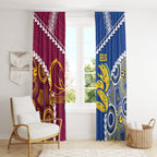 Rugby Broncos and Eels Window Curtain 2026 Together Aboriginal Polynesian Pattern