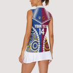 Custom Rugby Broncos and Eels Women Sleeveless Polo Shirt 2026 Together Aboriginal Polynesian Pattern