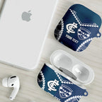 Custom Football Cats and Blues AirPods Case 2026 Together Aboriginal Polynesian Pattern