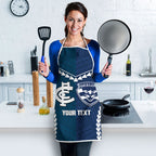 Custom Football Cats and Blues Apron 2026 Together Aboriginal Polynesian Pattern