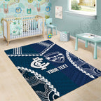 Custom Football Cats and Blues Area Rug 2026 Together Aboriginal Polynesian Pattern