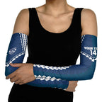 Custom Football Cats and Blues Arm Sleeves 2026 Together Aboriginal Polynesian Pattern
