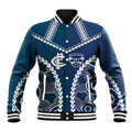 Custom Football Cats and Blues Baseball Jacket 2026 Together Aboriginal Polynesian Pattern