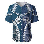Custom Football Cats and Blues Baseball Jersey 2026 Together Aboriginal Polynesian Pattern