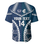 Custom Football Cats and Blues Baseball Jersey 2026 Together Aboriginal Polynesian Pattern