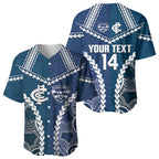 Custom Football Cats and Blues Baseball Jersey 2026 Together Aboriginal Polynesian Pattern