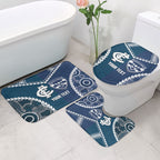 Custom Football Cats and Blues Bathroom Set 2026 Together Aboriginal Polynesian Pattern
