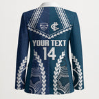 Custom Football Cats and Blues Blazer 2026 Together Aboriginal Polynesian Pattern