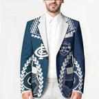 Custom Football Cats and Blues Blazer 2026 Together Aboriginal Polynesian Pattern