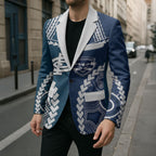 Custom Football Cats and Blues Blazer 2026 Together Aboriginal Polynesian Pattern