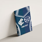 Custom Football Cats and Blues Canvas Wall Art 2026 Together Aboriginal Polynesian Pattern