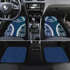Custom Football Cats and Blues Car Mats 2026 Together Aboriginal Polynesian Pattern