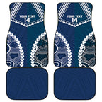 Custom Football Cats and Blues Car Mats 2026 Together Aboriginal Polynesian Pattern