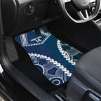 Custom Football Cats and Blues Car Mats 2026 Together Aboriginal Polynesian Pattern