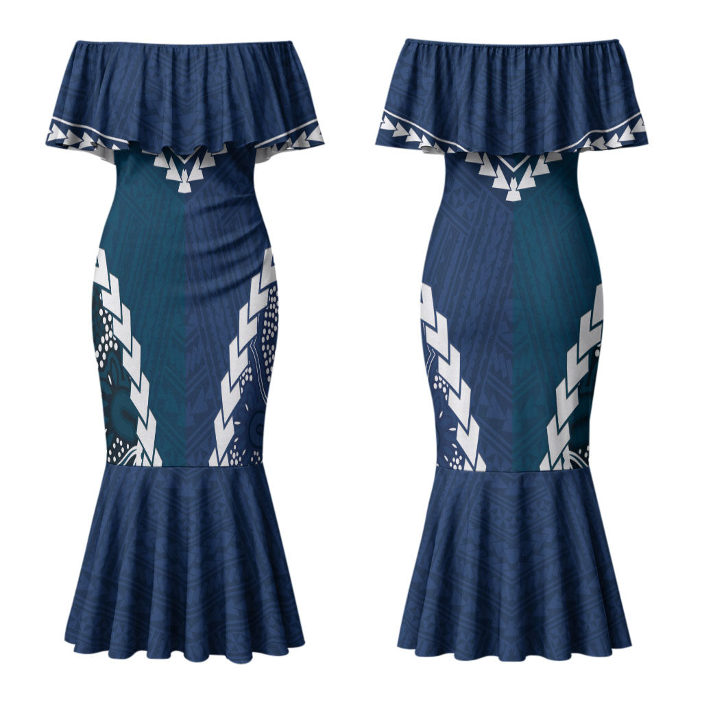 Custom Football Cats and Blues Couples Matching Mermaid Dress and Hawaiian Shirt 2026 Together Aboriginal Polynesian Pattern LT14