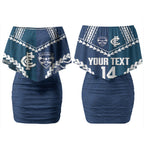 Custom Football Cats and Blues Couples Matching Off Shoulder Short Dress and Long Sleeve Button Shirt 2026 Together Aboriginal Polynesian Pattern LT14