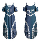 Custom Football Cats and Blues Couples Matching Summer Maxi Dress and Hawaiian Shirt 2026 Together Aboriginal Polynesian Pattern LT14