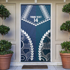 Custom Football Cats and Blues Door Cover 2026 Together Aboriginal Polynesian Pattern