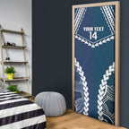 Custom Football Cats and Blues Door Cover 2026 Together Aboriginal Polynesian Pattern