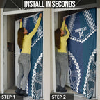 Custom Football Cats and Blues Door Cover 2026 Together Aboriginal Polynesian Pattern