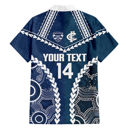 Custom Football Cats and Blues Family Matching Mermaid Dress and Hawaiian Shirt 2026 Together Aboriginal Polynesian Pattern