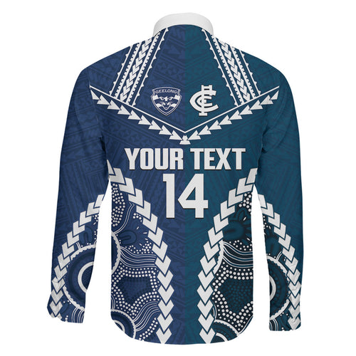 Custom Football Cats and Blues Family Matching Mermaid Dress and Hawaiian Shirt 2026 Together Aboriginal Polynesian Pattern